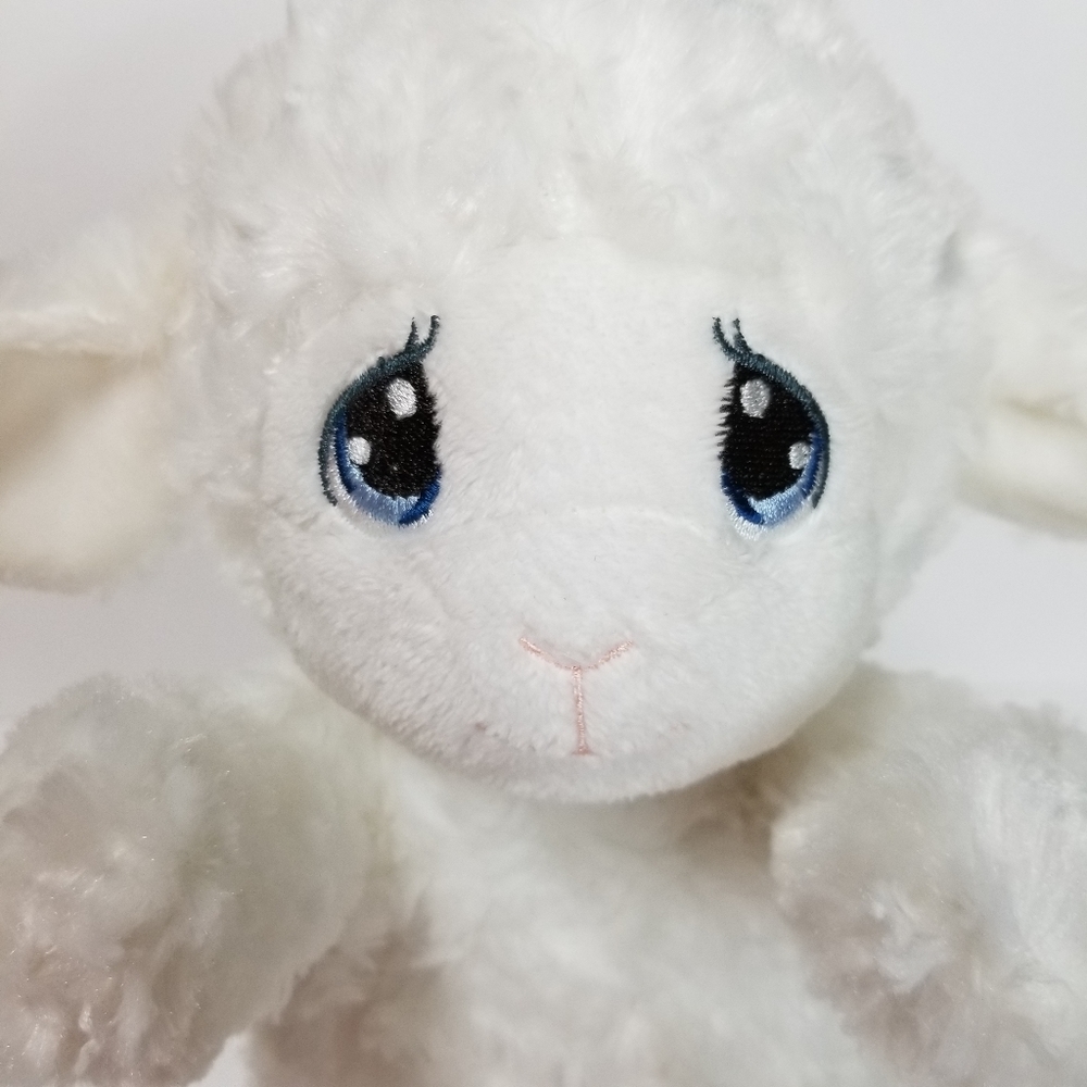 Precious Moments Plush Luffie Lamb‎ 10" Sitting Praying With Sound Sad Blue Eyes